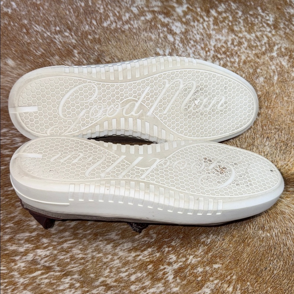 GOODMAN Sneakers EUC Men Brown Suede Leather Low Top Casual Laces Sz 9.5 Kicks - Picture 7 of 10